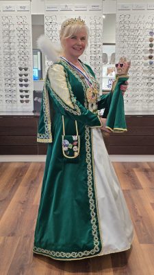 Unser Gucci-Model ist Stadtprinzessin Bianca I. Puvogel 2026 in Ennigerloh. Annette Lampen Juwelier & Augenoptik